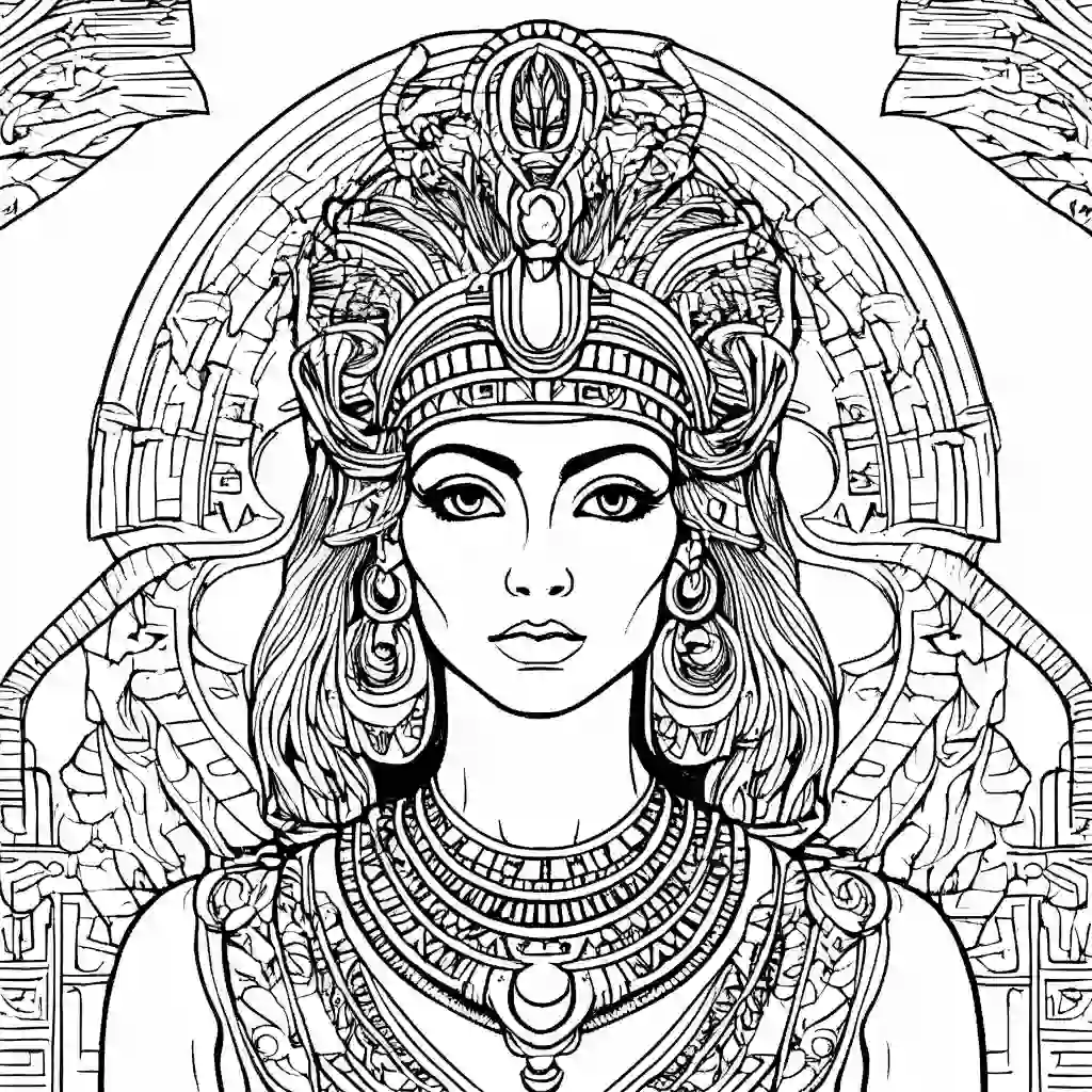 Queen Cleopatra coloring pages